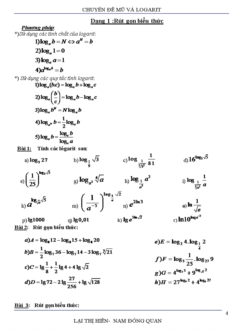 image for page Bpt mu và logarit