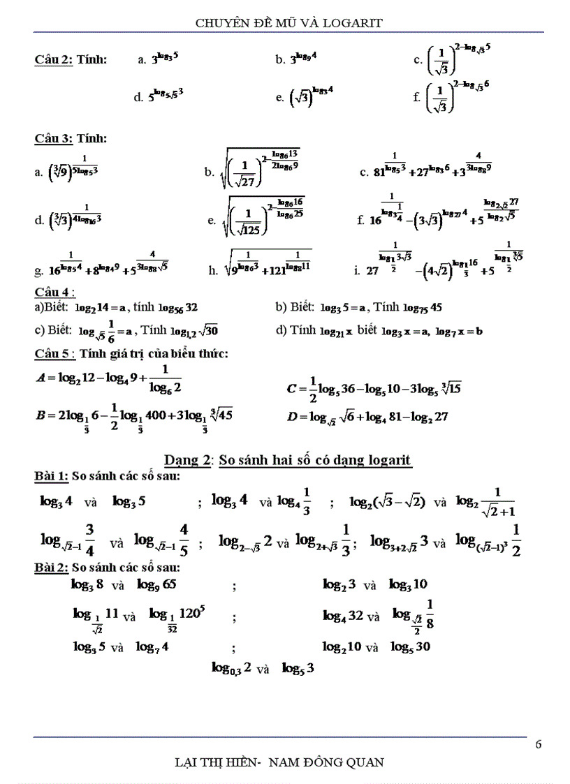 image for page Bpt mu và logarit