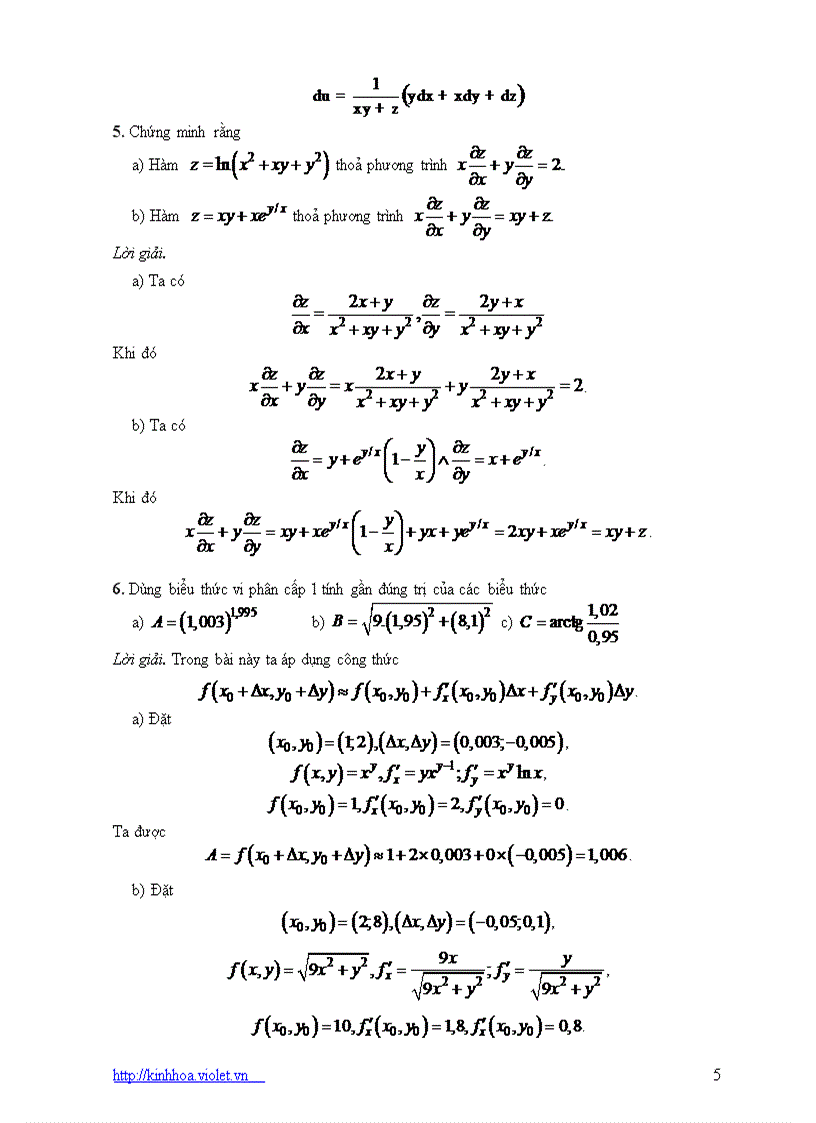 Bài tập giải tích 1 1