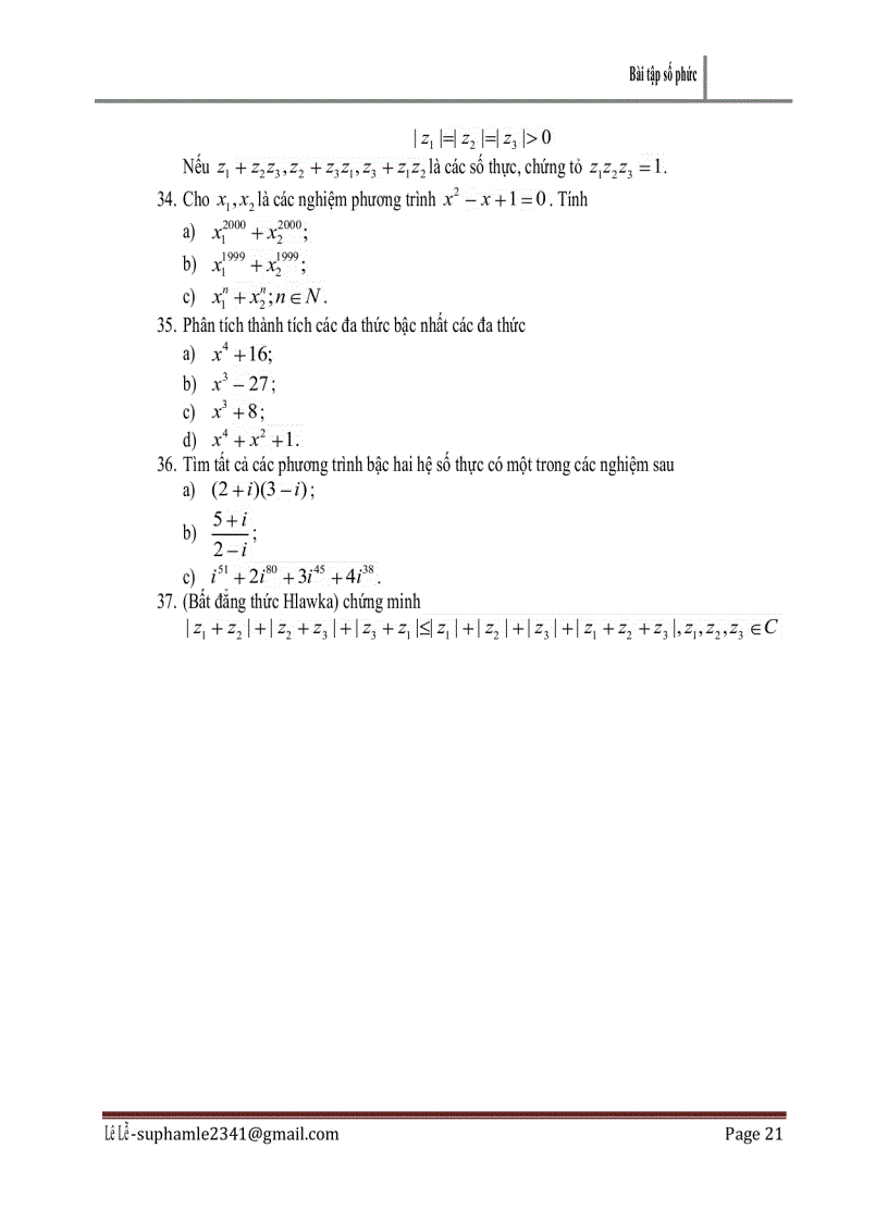 image for page Bài tập số phức 1