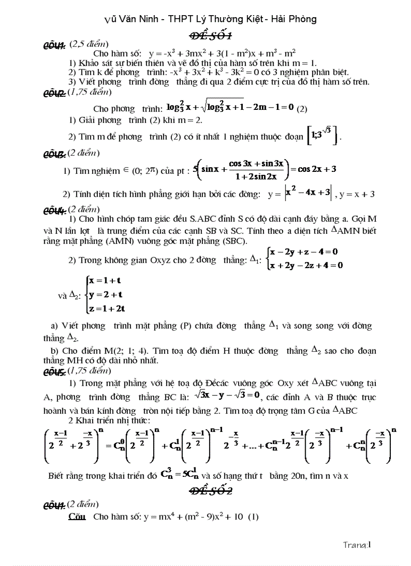 image for page Các dạng đề và bài tập ôn thi cao hoc