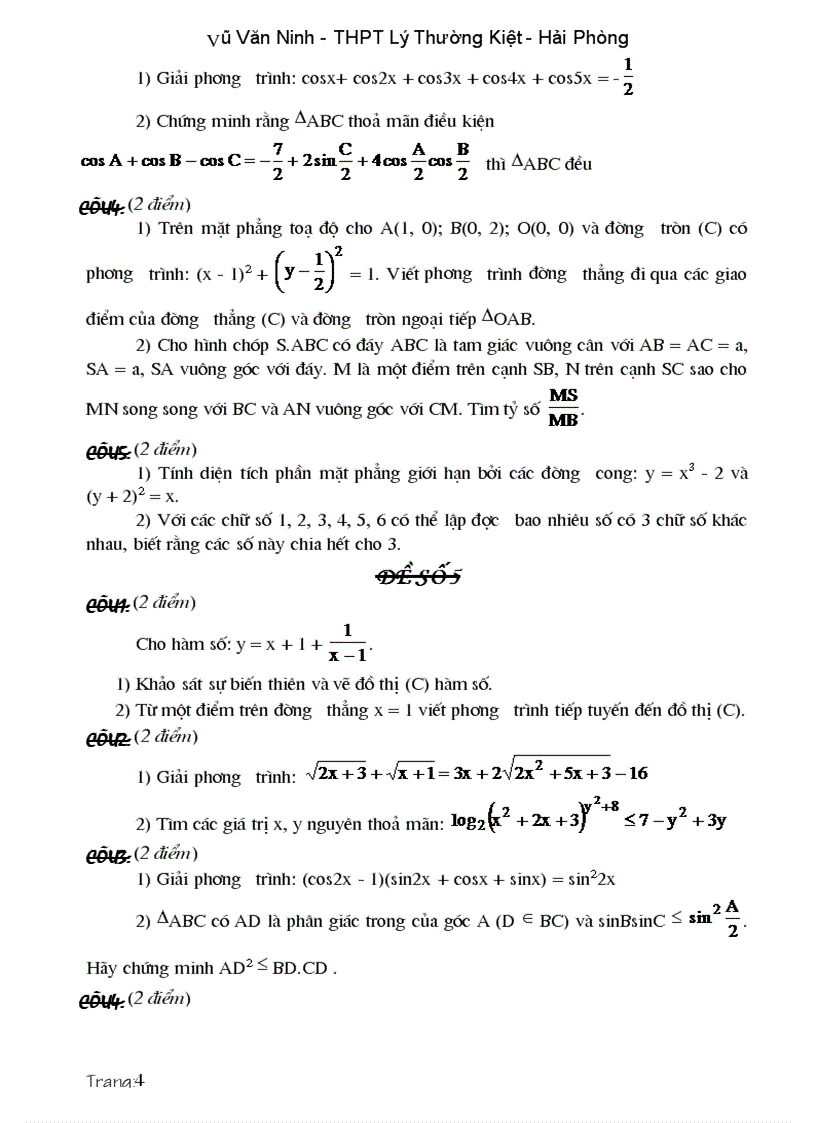 image for page Các dạng đề và bài tập ôn thi cao hoc