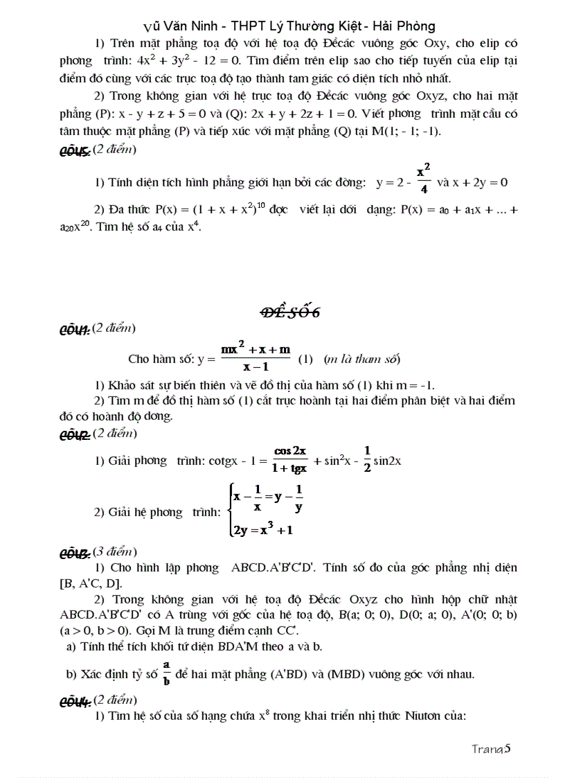 image for page Các dạng đề và bài tập ôn thi cao hoc