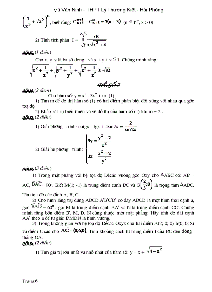 image for page Các dạng đề và bài tập ôn thi cao hoc