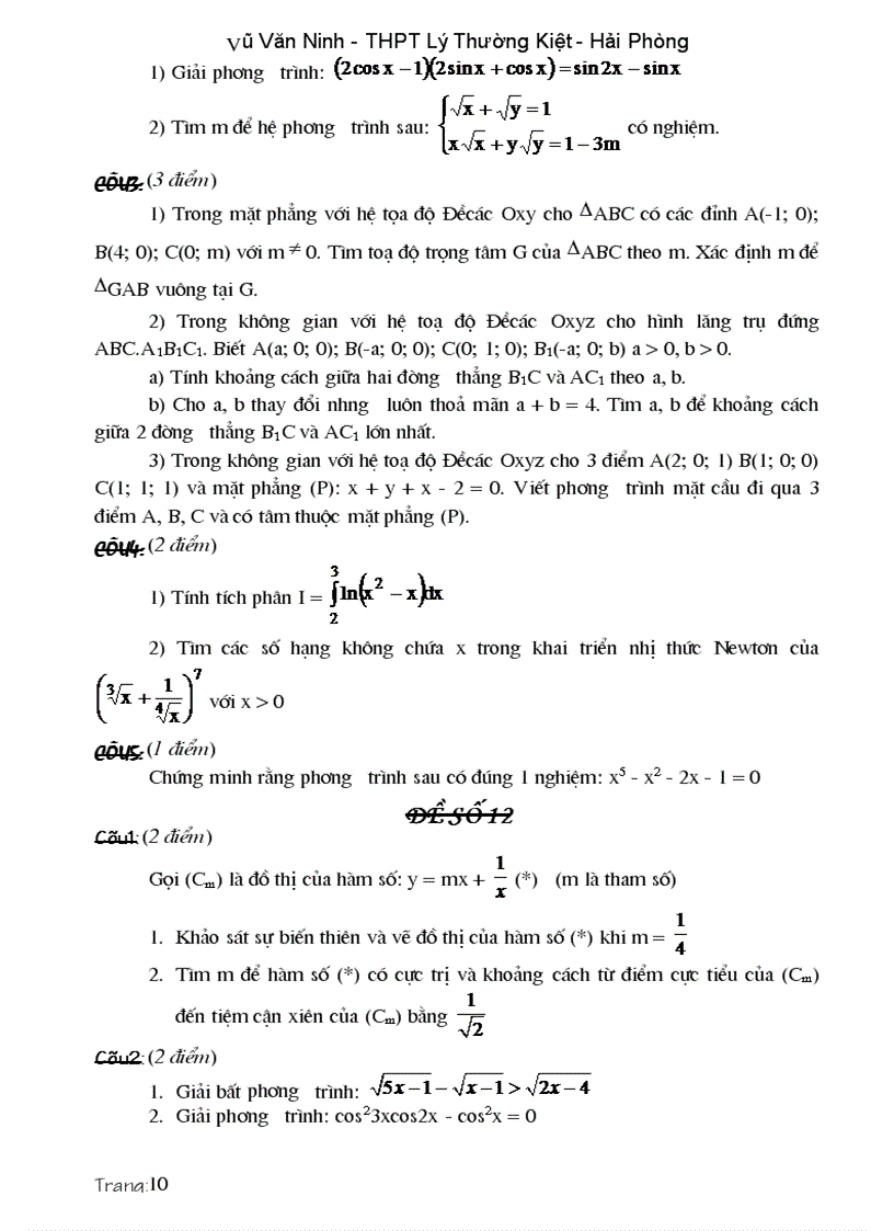image for page Các dạng đề và bài tập ôn thi cao hoc