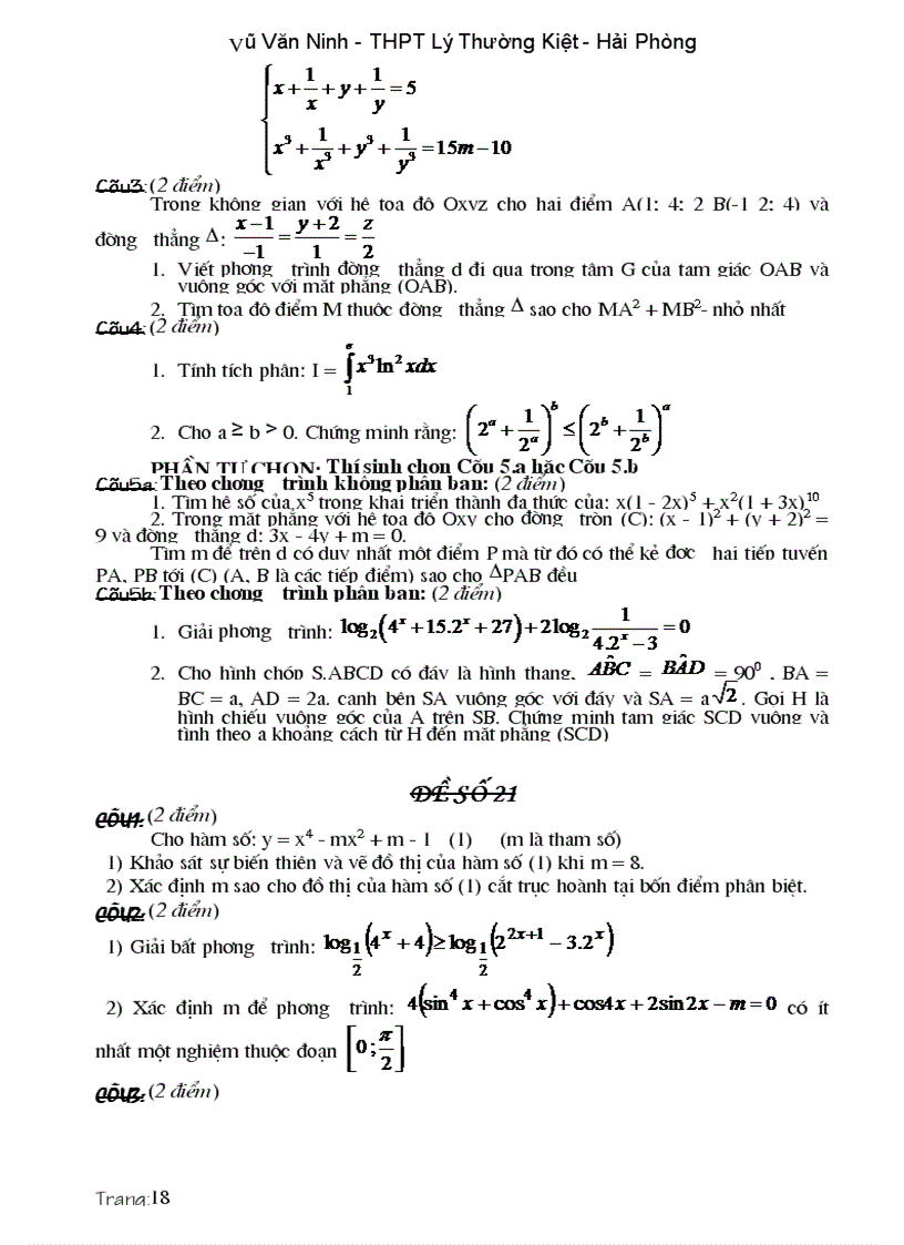 image for page Các dạng đề và bài tập ôn thi cao hoc