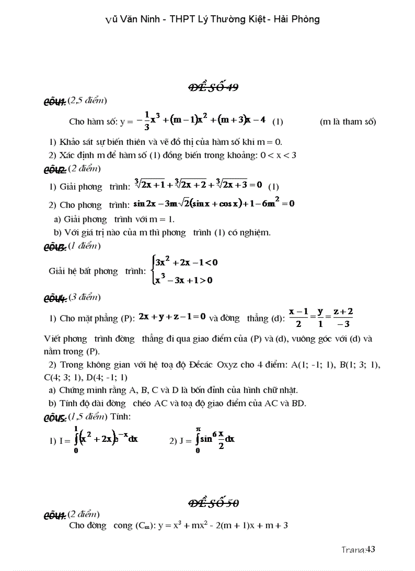 image for page Các dạng đề và bài tập ôn thi cao hoc