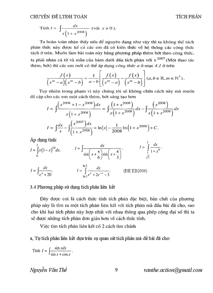 image for page CHUYÊN ĐỀ LTĐH MÔN TOÁN Phần tích phân