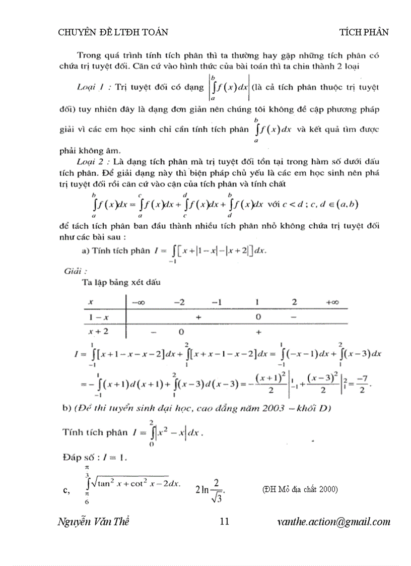 image for page CHUYÊN ĐỀ LTĐH MÔN TOÁN Phần tích phân