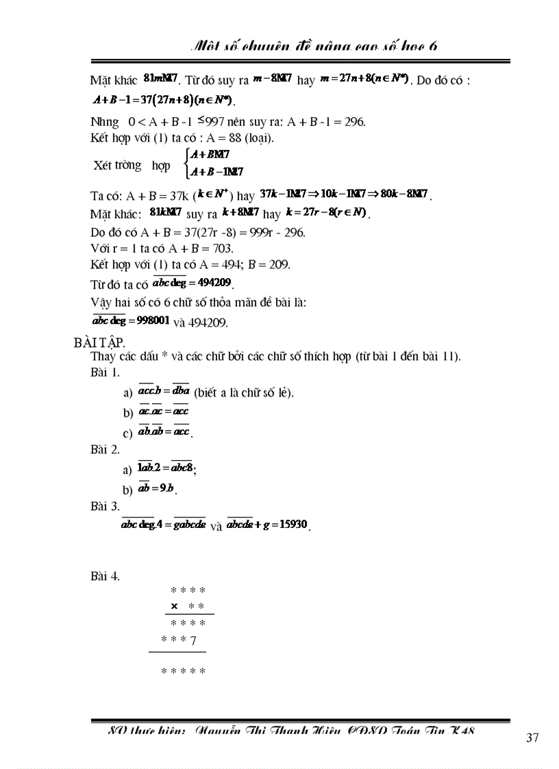 image for page Chuyên đề BDHSG Số học 6 1