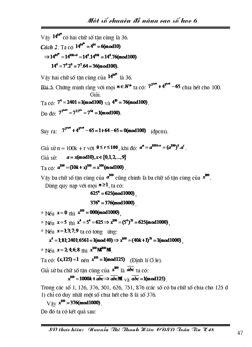 image for page Chuyên đề BDHSG Số học 6 1