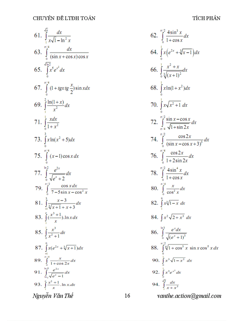 image for page CHUYÊN ĐỀ LTĐH MÔN TOÁN Phần tích phân 1