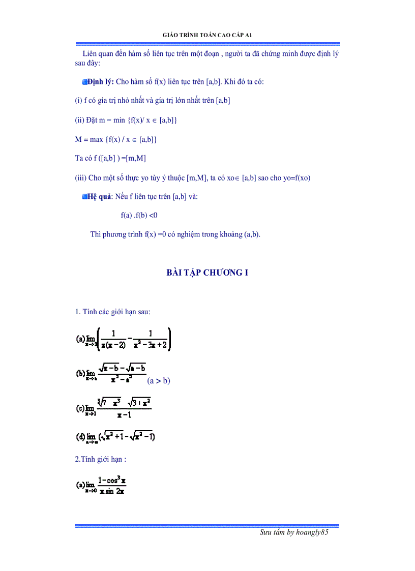 image for page Giáo trình toán cao cấp A1