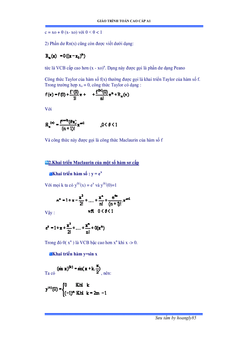 image for page Giáo trình toán cao cấp A1
