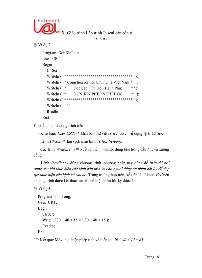 image for page Giáo trình Pascal căn bản 1