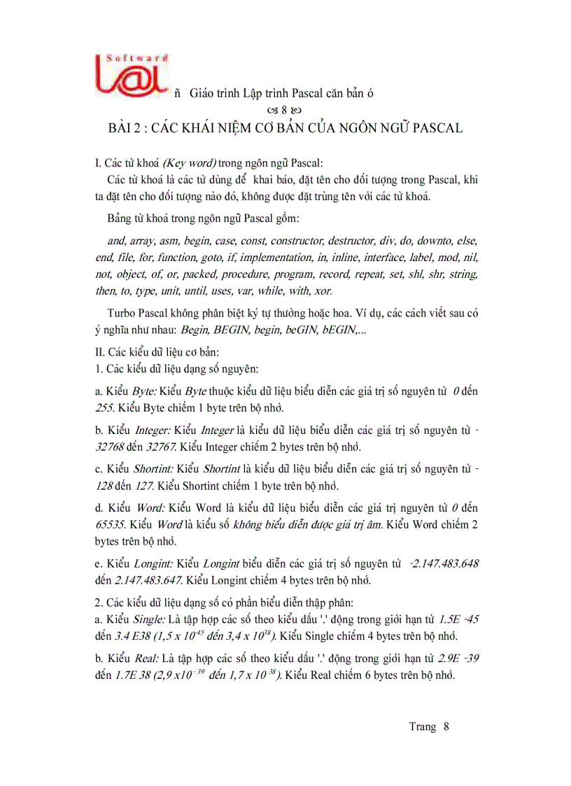 image for page Giáo trình Pascal căn bản 1