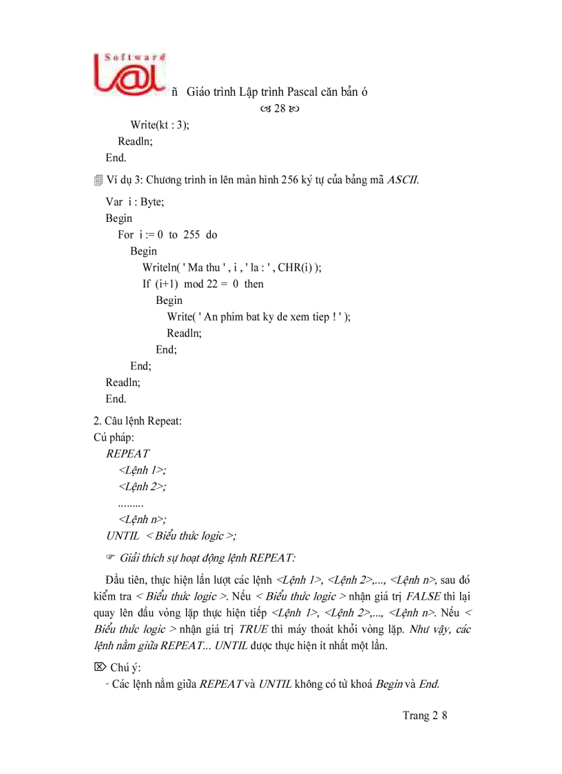 image for page Giáo trình Pascal căn bản 1