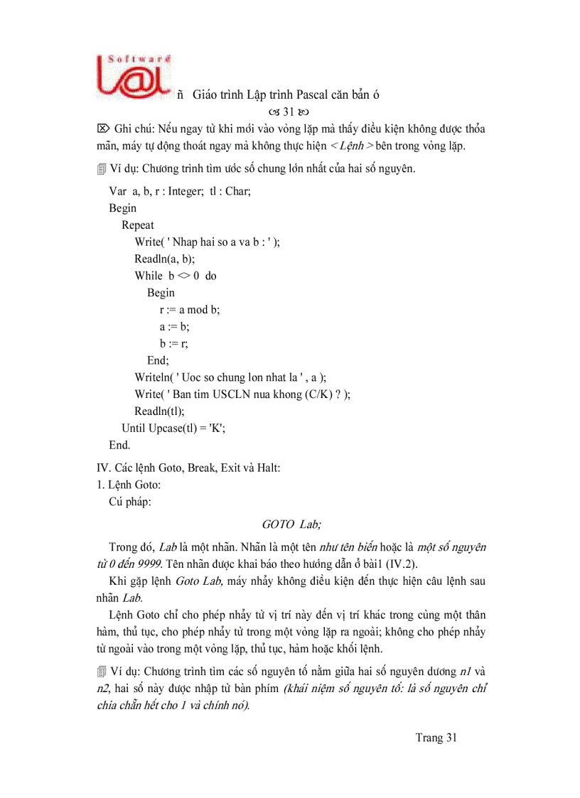 image for page Giáo trình Pascal căn bản 1