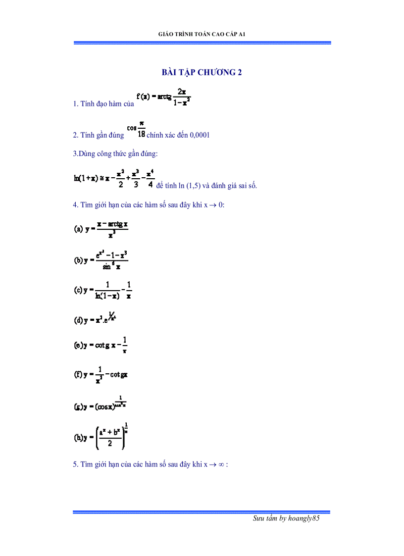 image for page Giáo trình toán cao cấp A1 1