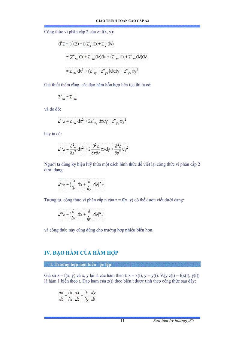 image for page Giáo trình toán cao cấp A2 1
