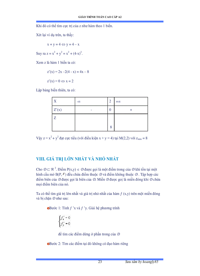 image for page Giáo trình toán cao cấp A2 1