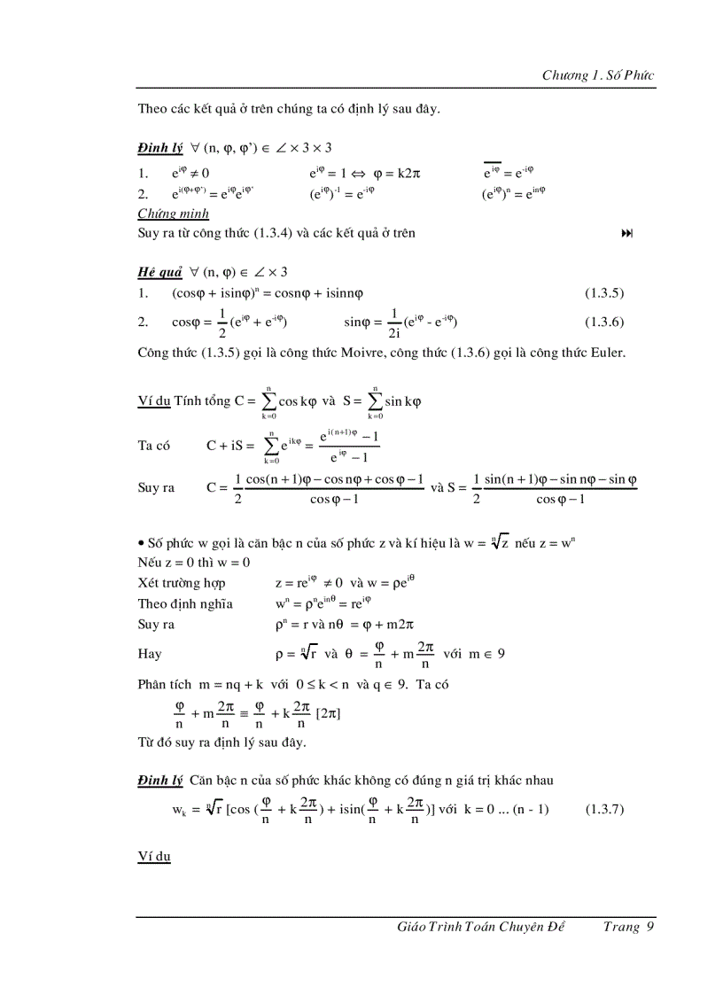 image for page Giáo trình toán chuyên đề 1