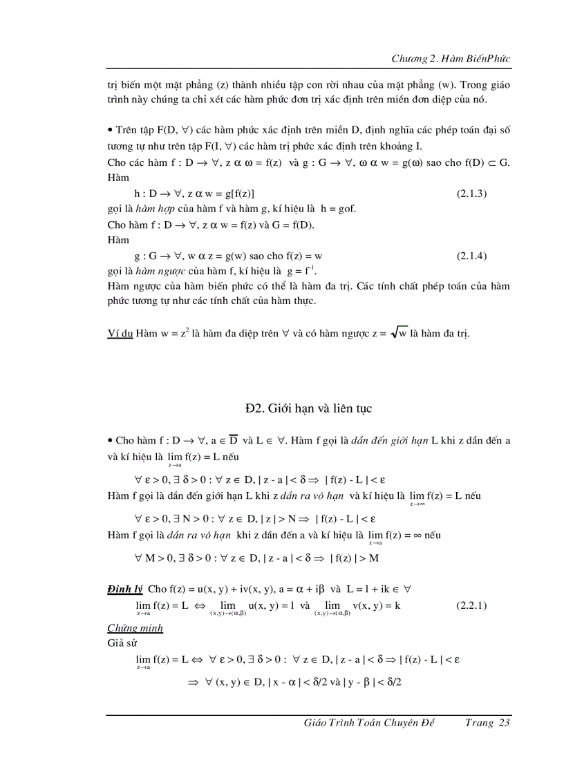 image for page Giáo trình toán chuyên đề 1