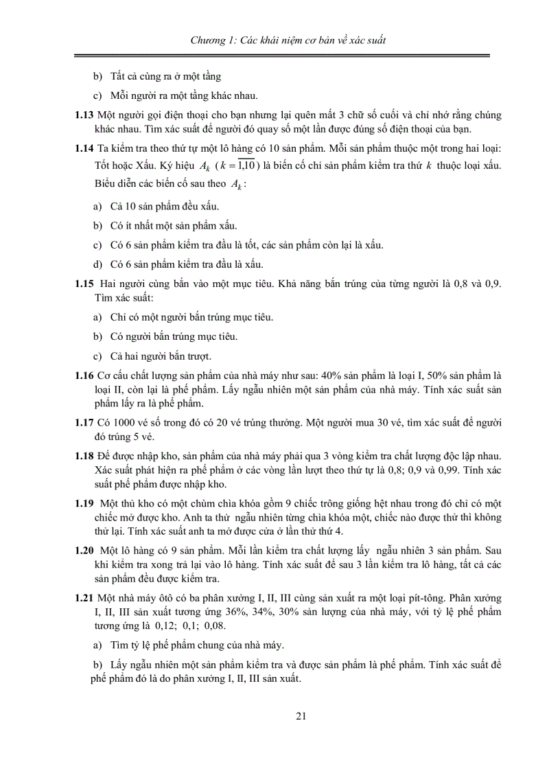 image for page Giáo trình xác suất thống kê 1