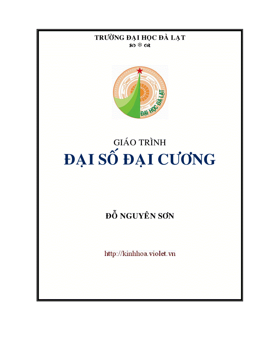 image for page Giáo trình đại số đại cương full 1