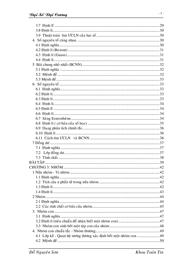 image for page Giáo trình đại số đại cương full 1