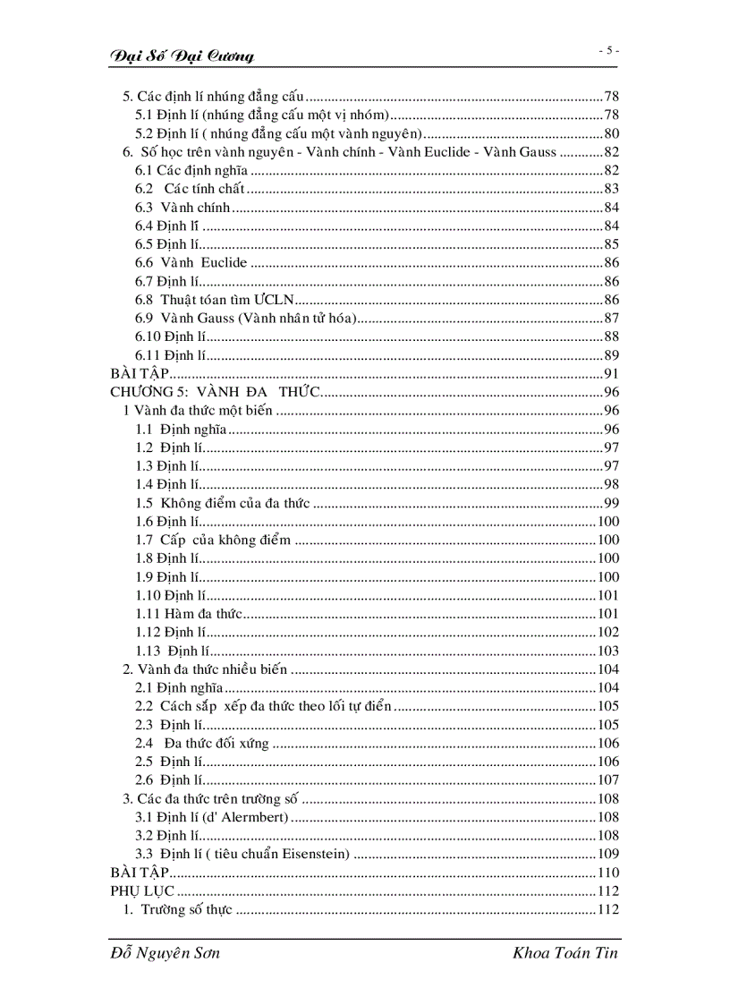 image for page Giáo trình đại số đại cương full 1