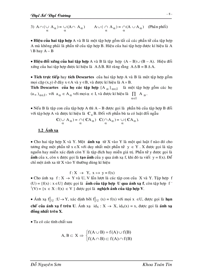 image for page Giáo trình đại số đại cương full 1