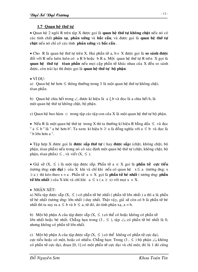 image for page Giáo trình đại số đại cương full 1