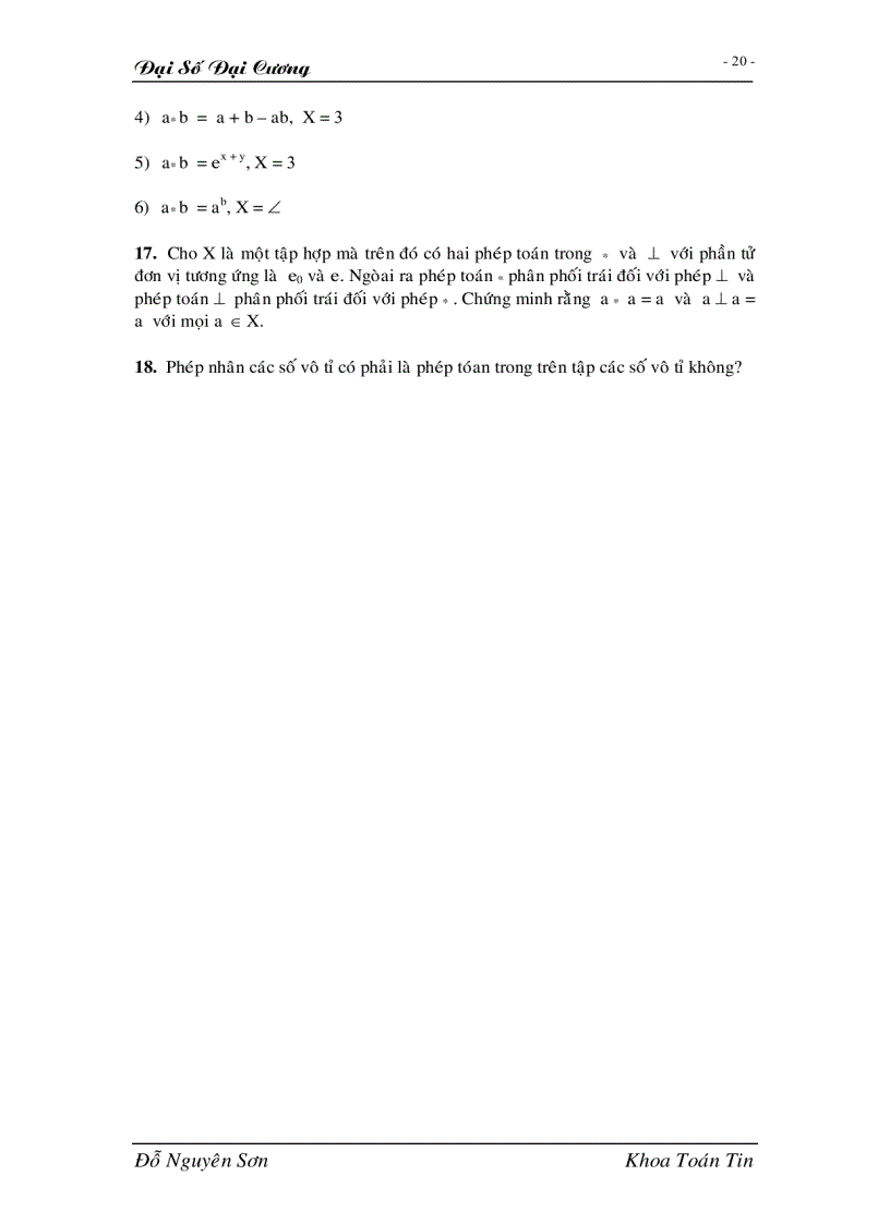 image for page Giáo trình đại số đại cương full 1