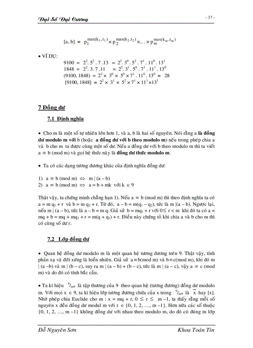 image for page Giáo trình đại số đại cương full 1