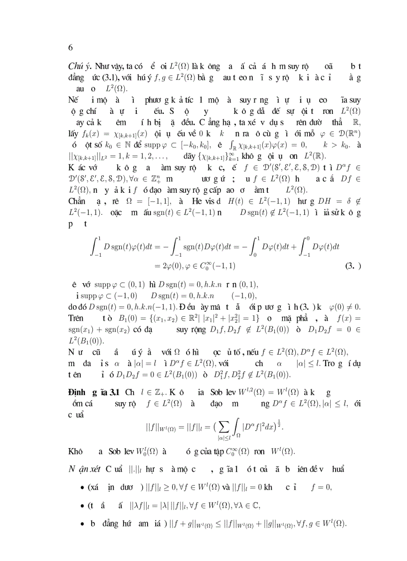 Hàm Suy Rộng P3 KhônggianSobolev