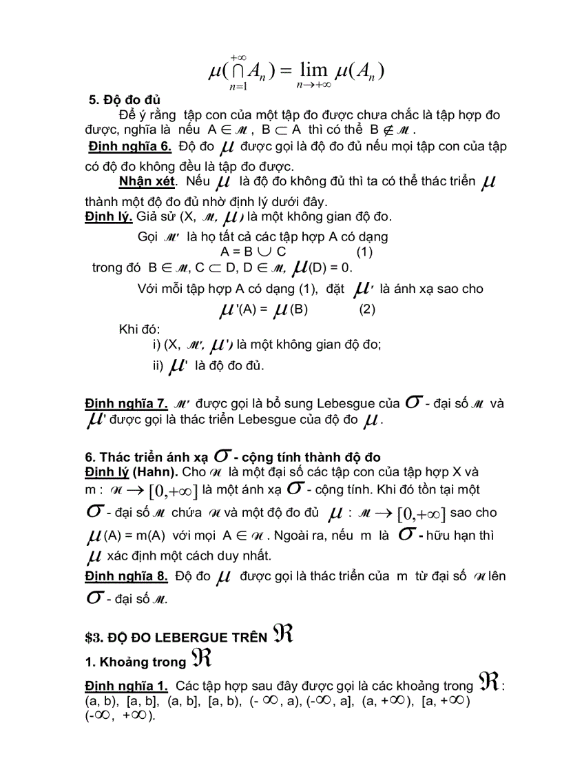image for page Học phần độ đo và tích phân