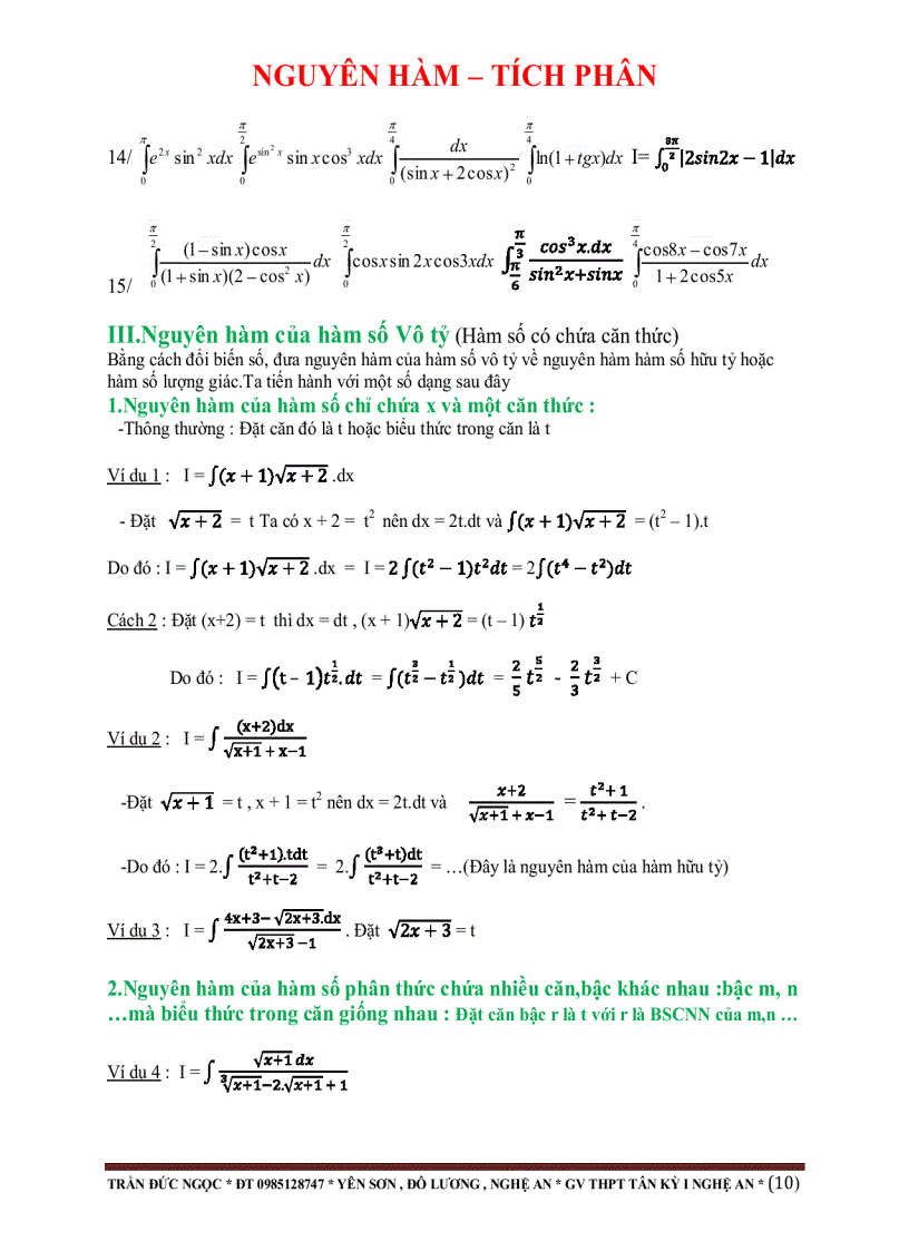 image for page Nguyên hàm tích phân 1