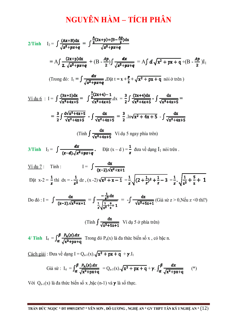 image for page Nguyên hàm tích phân 1