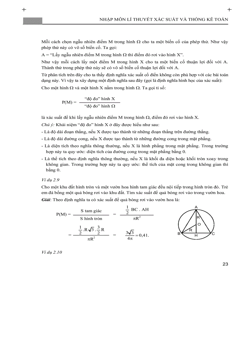 image for page Nhập môn lý thuyết xác suất và thống kê P1 1