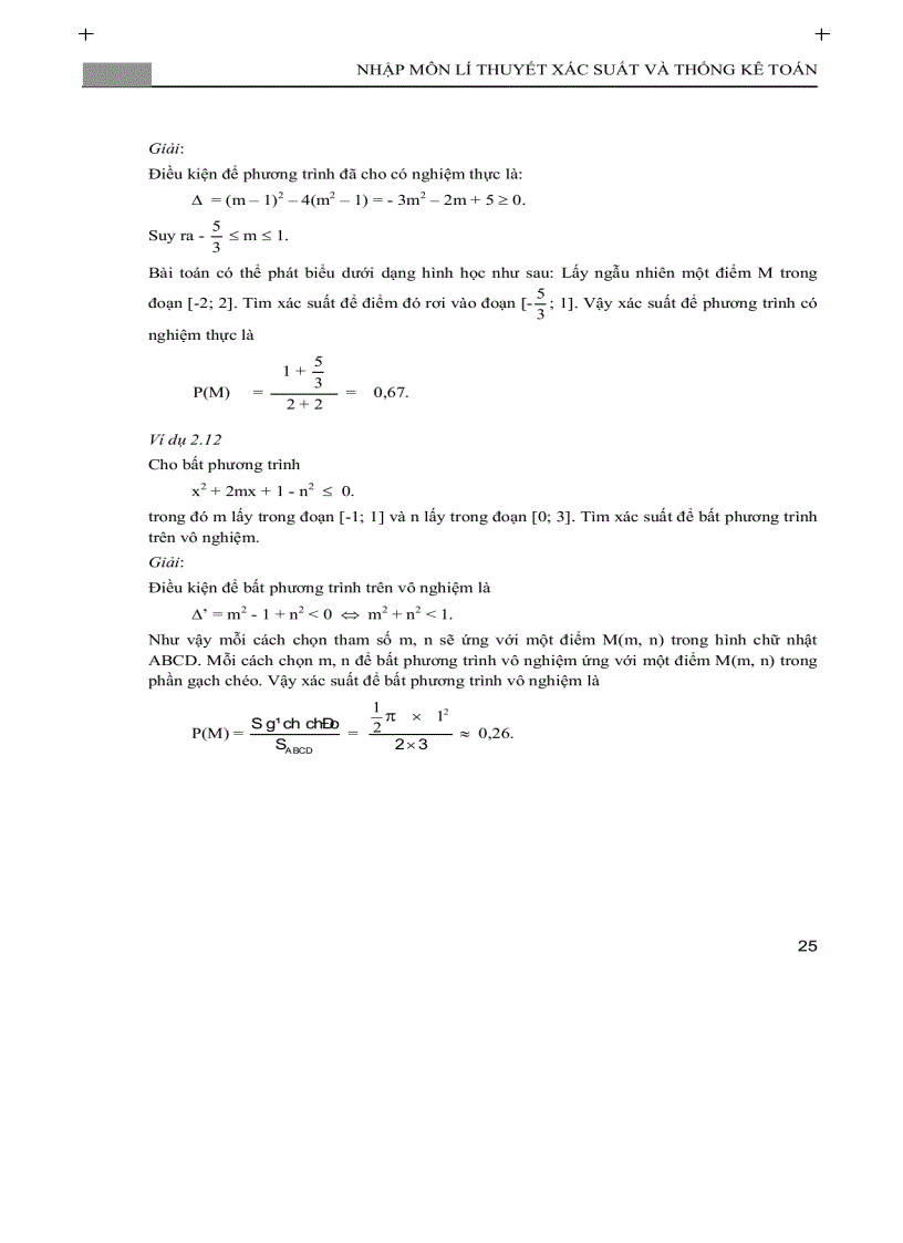 image for page Nhập môn lý thuyết xác suất và thống kê P1 1