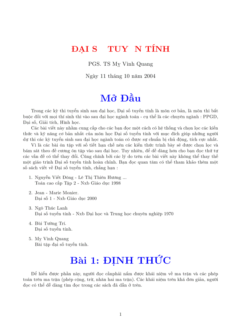 image for page Ôn Thi CAO HỌC ĐSTT hay 2009