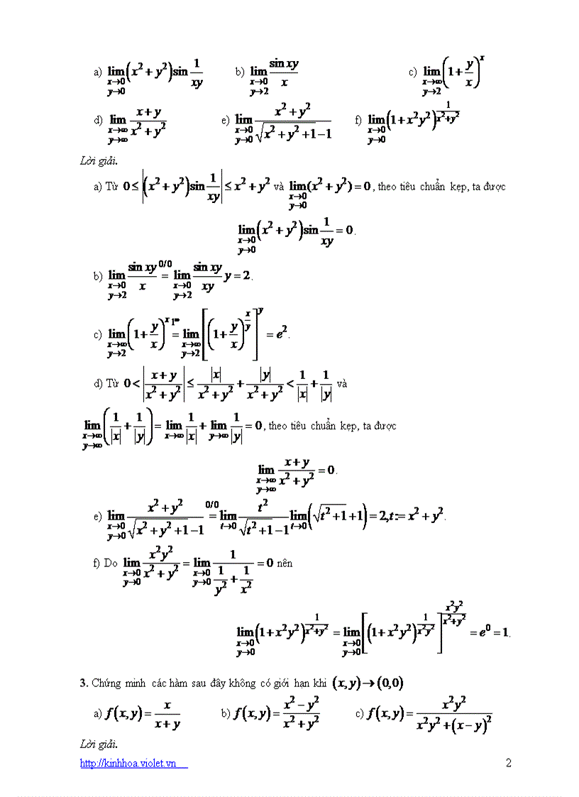 image for page Phép tính vi phân hàm nhiều biến