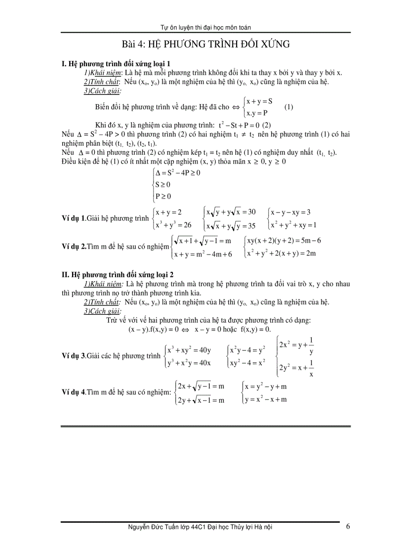 image for page Tự ôn thi ĐH môn toán