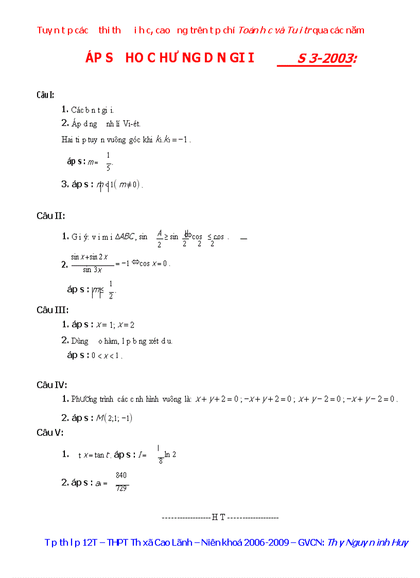 image for page Tuyển tập các đề thi thử đại học toán 2010