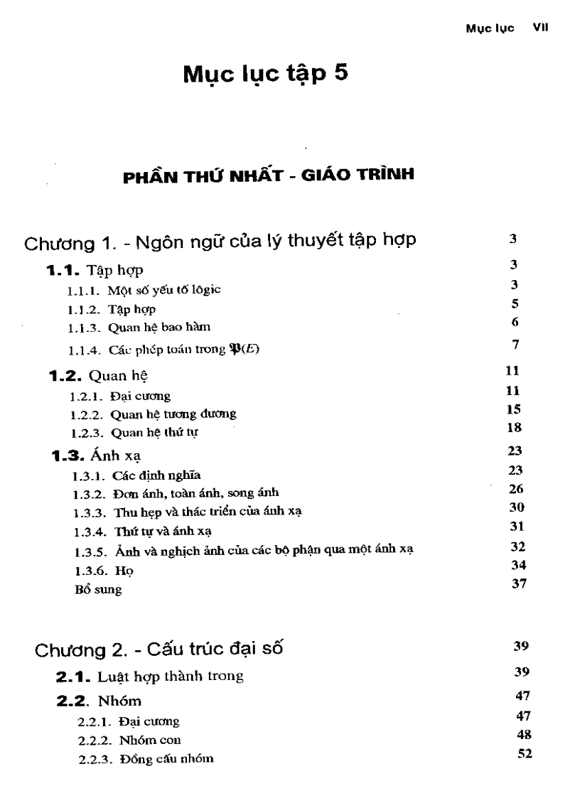 image for page Đại số 1 PFIEV 1