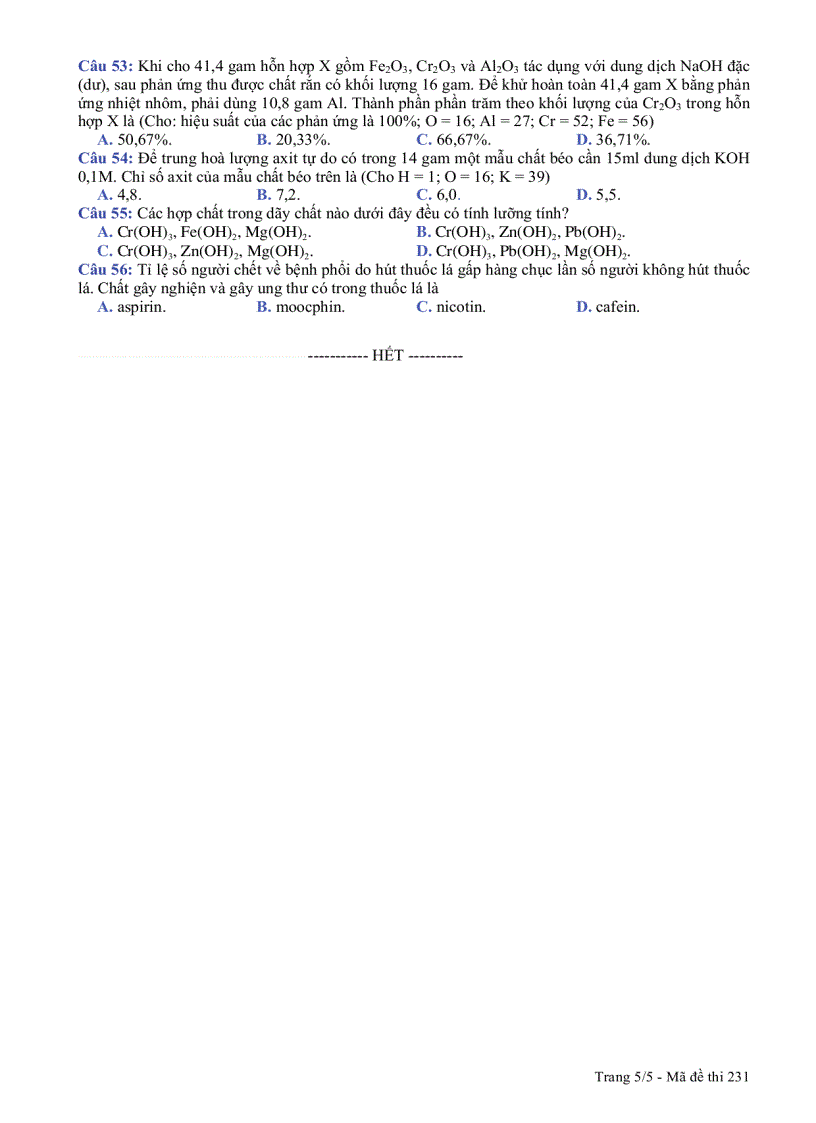 image for page Đề thi cđ môn hoá khối a 2007