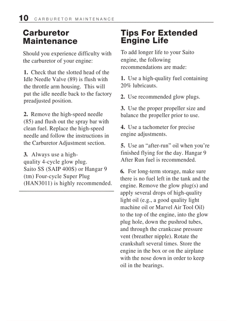 image for page SAITO Small Medium single cylinder Manual