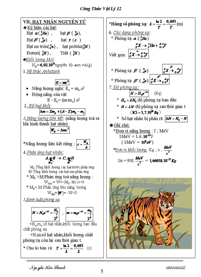 image for page Toàn Bộ Công Thức Vật Lý 12