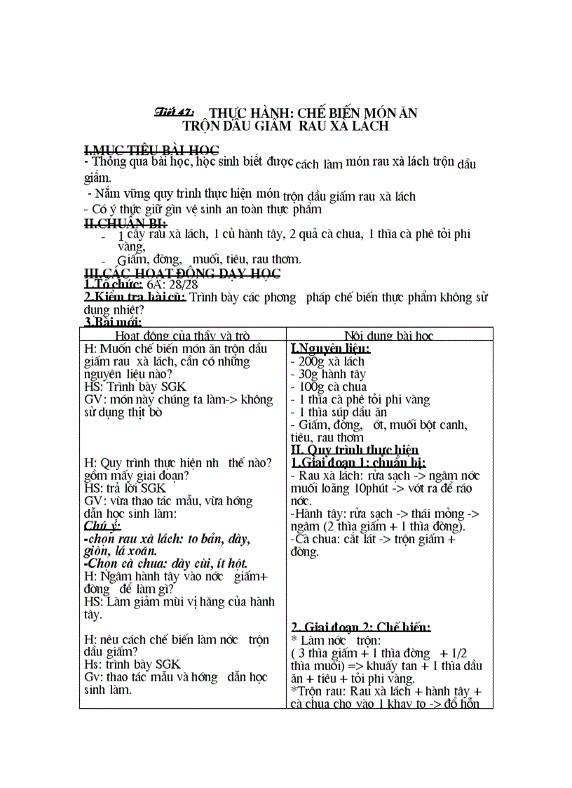 image for page 6A THCS Bá Hiến làm món trộn dầu giấm rau xà lách